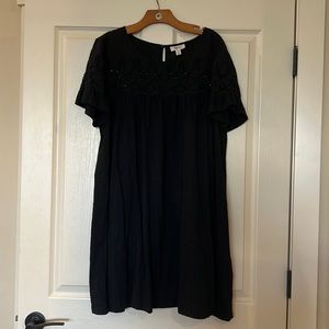 Style & Co black shirt sleeve T-shirt like dress